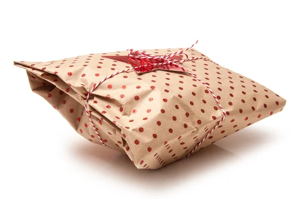 Gift wrapped parcel or present — Stock Photo, Image