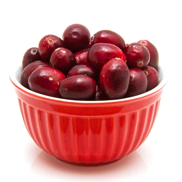 Cranberries pile in bowl — Stock Photo, Image