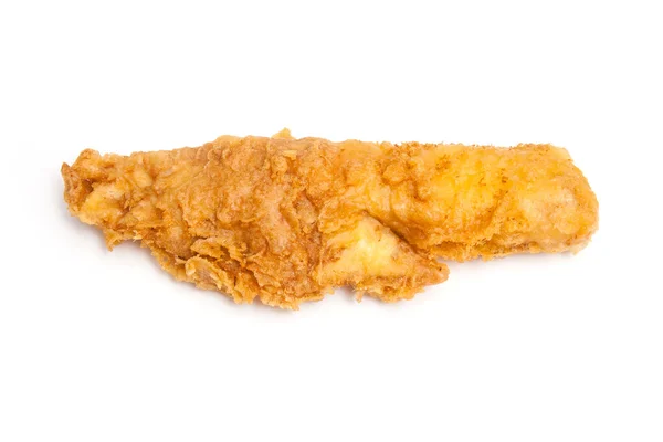 Fillet of battered deep fried cod. — Stock Photo, Image