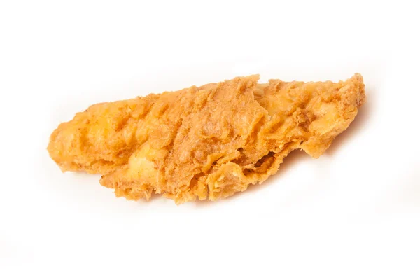 Fillet of battered deep fried cod. — Stock Photo, Image