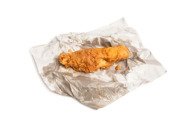 Fillet of battered deep fried cod. — Stock Photo, Image