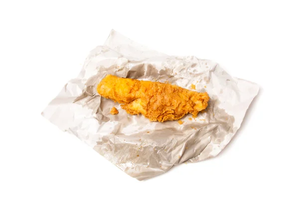 Fillet of battered deep fried cod. — Stock Photo, Image