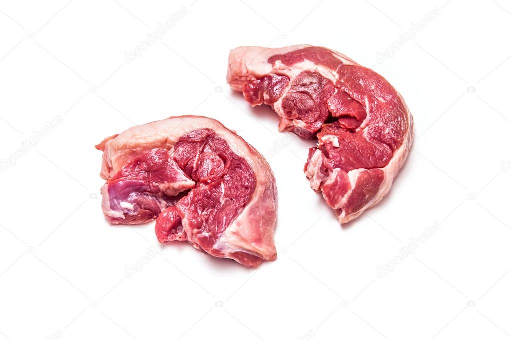 Goat meat leg steaks