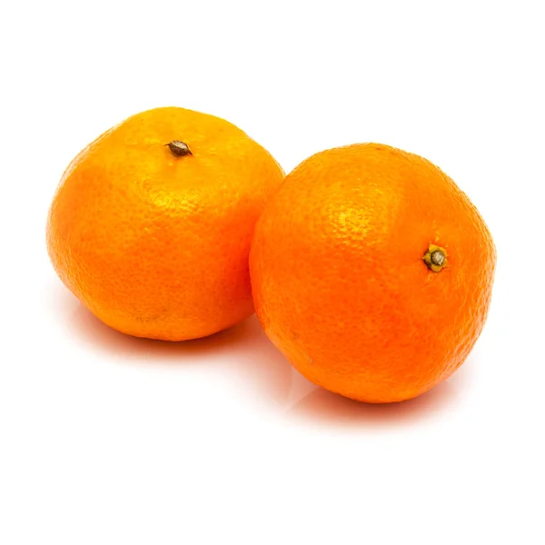 Duas clementinas vista — Fotografia de Stock