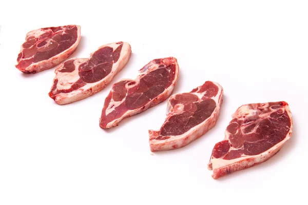 Uncooked New Zealand lamb chops — Stock Photo, Image