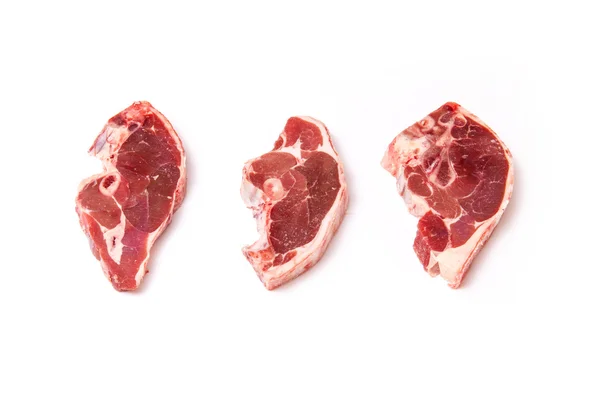 Uncooked New Zealand lamb chops — Stock Photo, Image