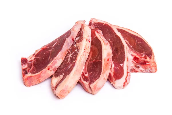 Uncooked New Zealand lamb chops — Stock Photo, Image