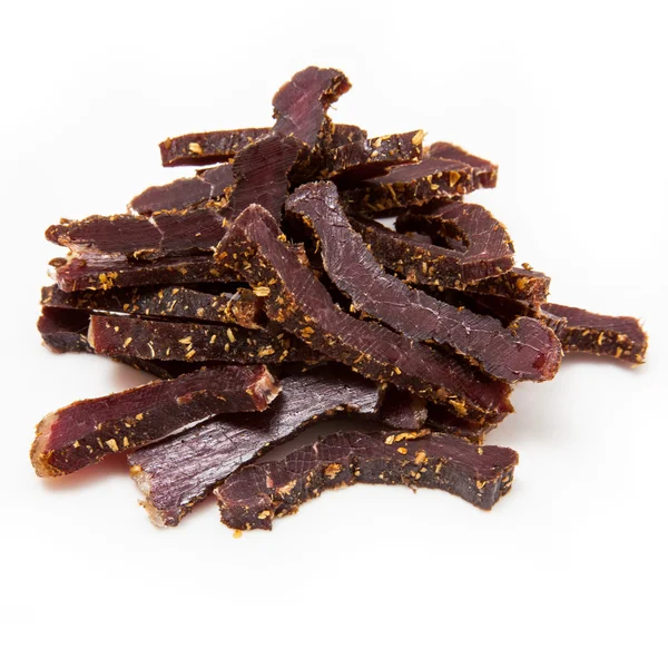 Segmenten van beef jerky — Stockfoto