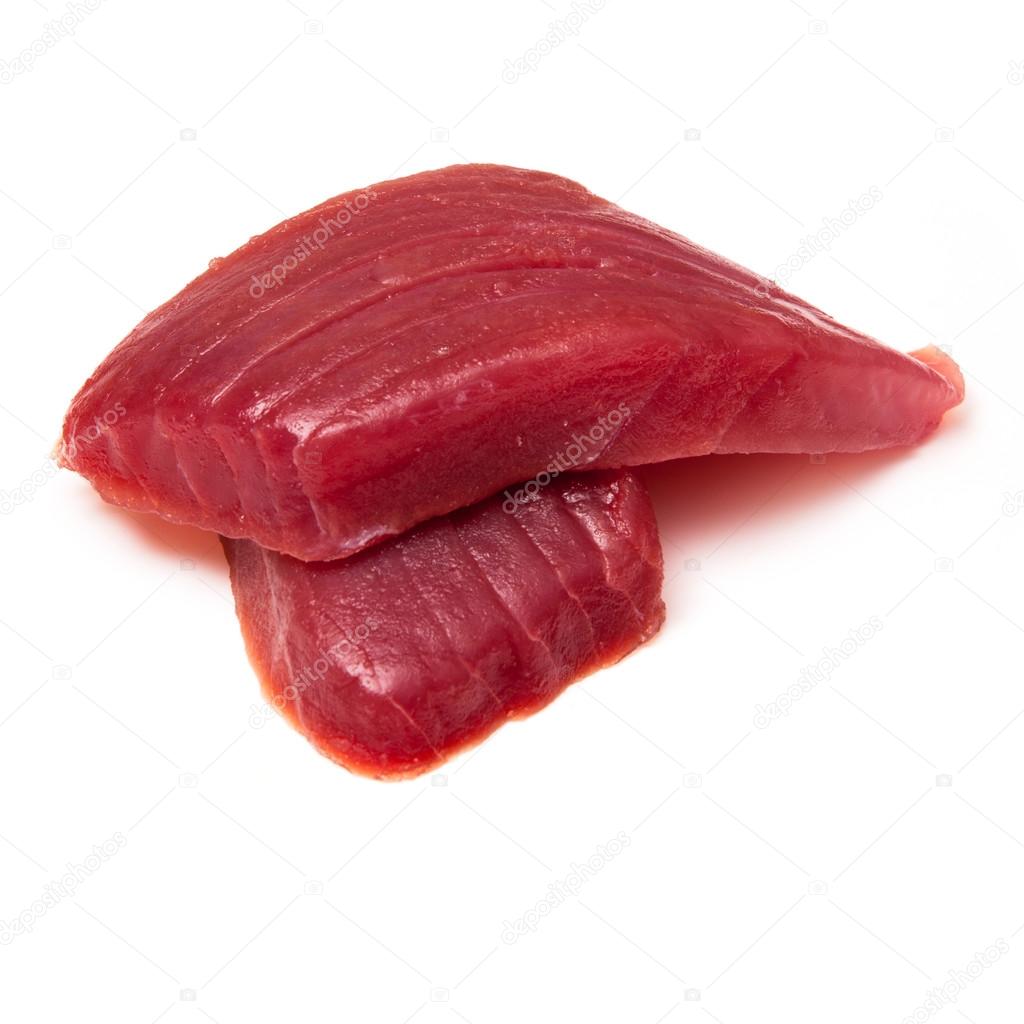 Yellowfin tuna fish steaks