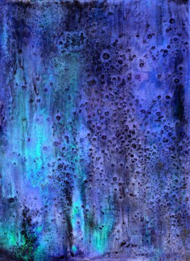 Sihirli suluboya arka plan çizimi. Kağıt üzerinde çizim, taranmış resim.