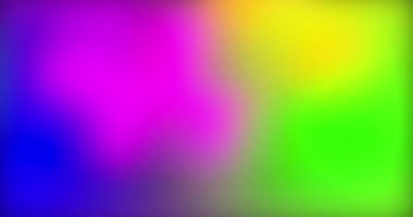Gökkuşağı gradyanı, video 10 saniye. Çeşitli renklerin parıltısı, renk hareketi.