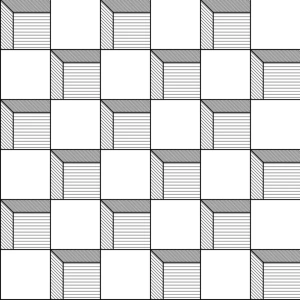 Vektor - optische Kunst, optisches Täuschungsmuster, schwarzweißer Hintergrund — Stockvektor