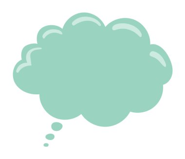 Beyaz arka planda konuşma için yeşil kağıt kabarcıkları. Soyut tasarım. Vektör illüstrasyonu.