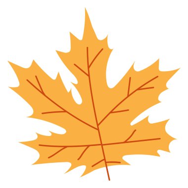 Turuncu sonbahar vektör illüstrasyonunu bırakır. Beyaz arkaplanda yapraklar, grafik simgesi veya yazdırılmış sonbahar Cadılar Bayramı çerçevesi.