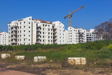 bir yerleşim bölgesinde inşaatı.