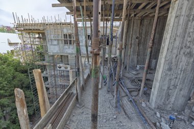 bir yerleşim bölgesinde inşaatı.