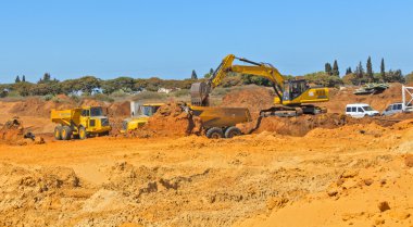 bir yerleşim bölgesinde inşaatı.