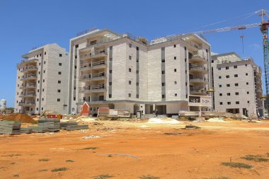 bir yerleşim bölgesinde inşaatı.