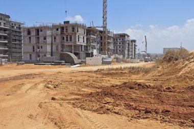bir yerleşim bölgesinde inşaatı.
