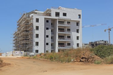 bir yerleşim bölgesinde inşaatı.