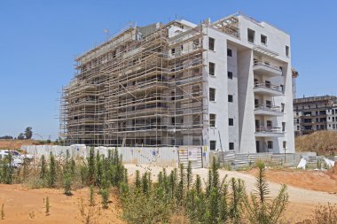 bir yerleşim bölgesinde inşaatı.