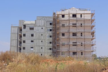 bir yerleşim bölgesinde inşaatı.