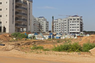 bir yerleşim bölgesinde inşaatı.