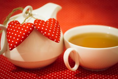 Sevgililer sabah çay