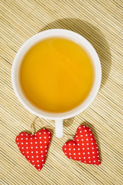 Valentine's morning tea — Stock Photo, Image