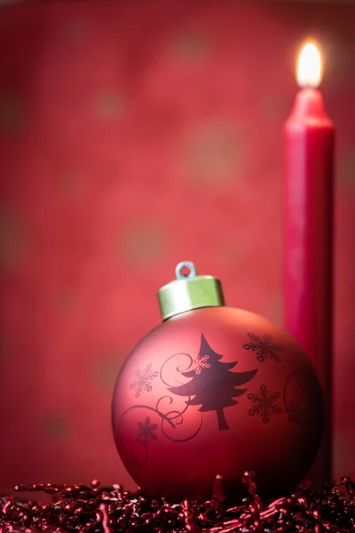 Ornamento rosso di Natale — Foto Stock