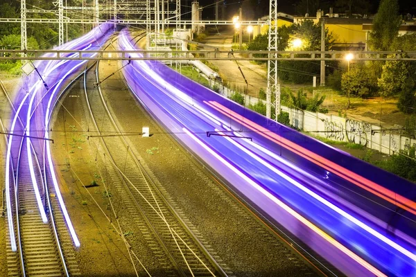 Γραμμή διερχόμενο τραίνο — Φωτογραφία Αρχείου