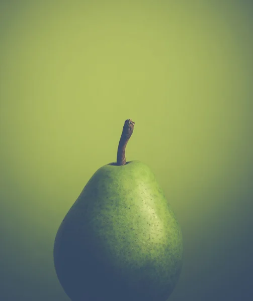 Grüne Birne aus nächster Nähe — Stockfoto