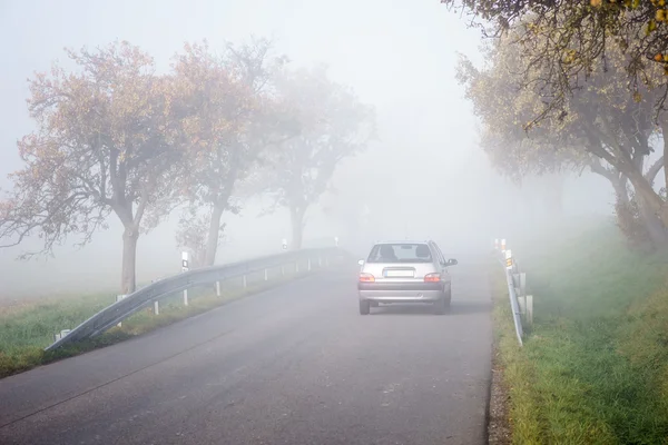 Weg in de mist — Stockfoto