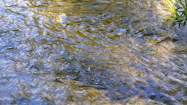 Agua Refrescante Manantial Natural Que Fluye Través Las Rocas — Foto de Stock