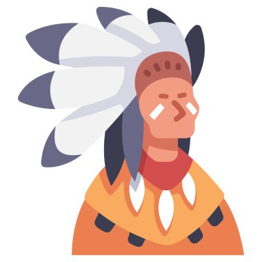 Amerika Birleşik Devletleri kavramsal ikonu, vektör illüstrasyonu. Hintli  