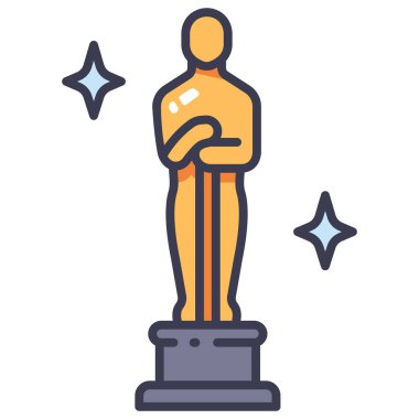 Amerika Birleşik Devletleri kavramsal ikonu, vektör illüstrasyonu. Oscar