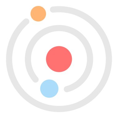 Bilimsel kavramsal ikon, vektör illüstrasyonu. güneş sistemi