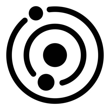 Bilimsel kavramsal ikon, vektör illüstrasyonu. güneş sistemi