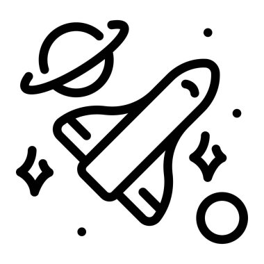 Bilimsel kavramsal ikon, vektör illüstrasyonu. astronotlar