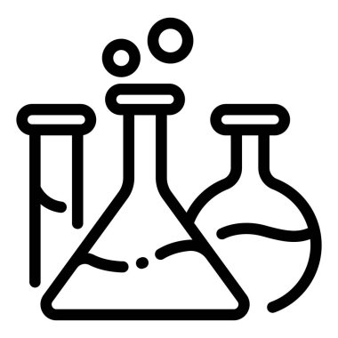 Bilimsel kavramsal ikon, vektör illüstrasyonu. kimya