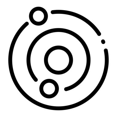 Bilimsel kavramsal ikon, vektör illüstrasyonu. güneş sistemi