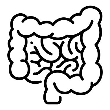 İnsan vücudu ikonu, vektör çizimi. bağırsak