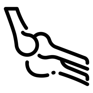 İlaç ve sağlık ikonu, vektör illüstrasyon. kol eklemi kemiği