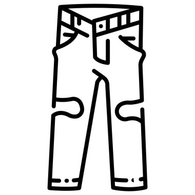 clothing and apparel icon, vector illustration. ripped jeans