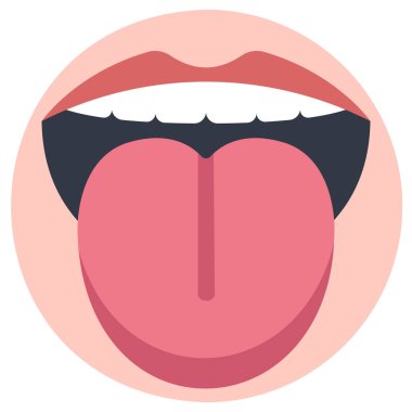 İnsan vücudu ikonu, vektör çizimi. dil