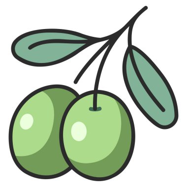Sebze ikonu. Vektör çizimi. zeytin