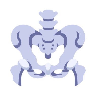 İnsan vücudu ikonu, vektör çizimi. bel kemikleri