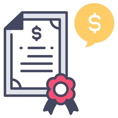 finansal düz vektör simgesi, yatırım konsepti, bağ