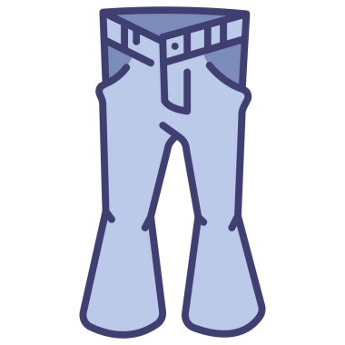 clothing and apparel icon, vector illustration. bell bottoms pants