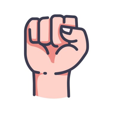 İnsan vücudu ikonu, vektör çizimi. yumruk